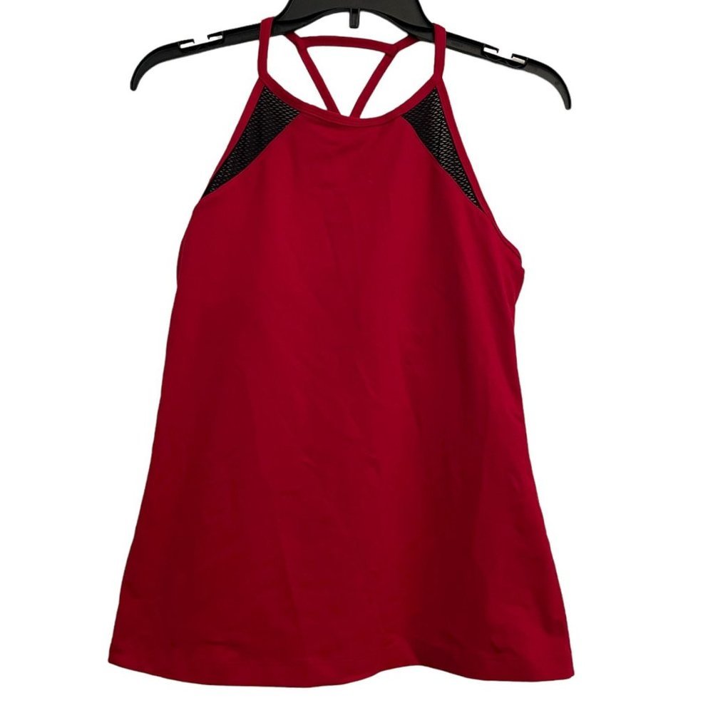 Manduka Women's Athletic Red Yoga Top Built In Bra Medium